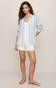 Savelo Perfect Striped Linen Button Up