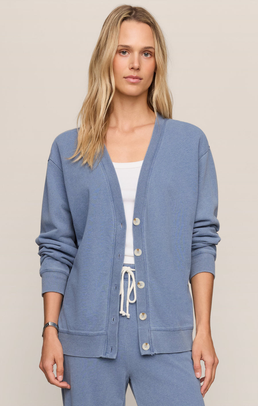 Savelo Dazed End Knit Denim Cardigan