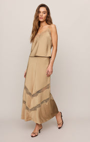 Savelo Kori Lace Midi Skirt
