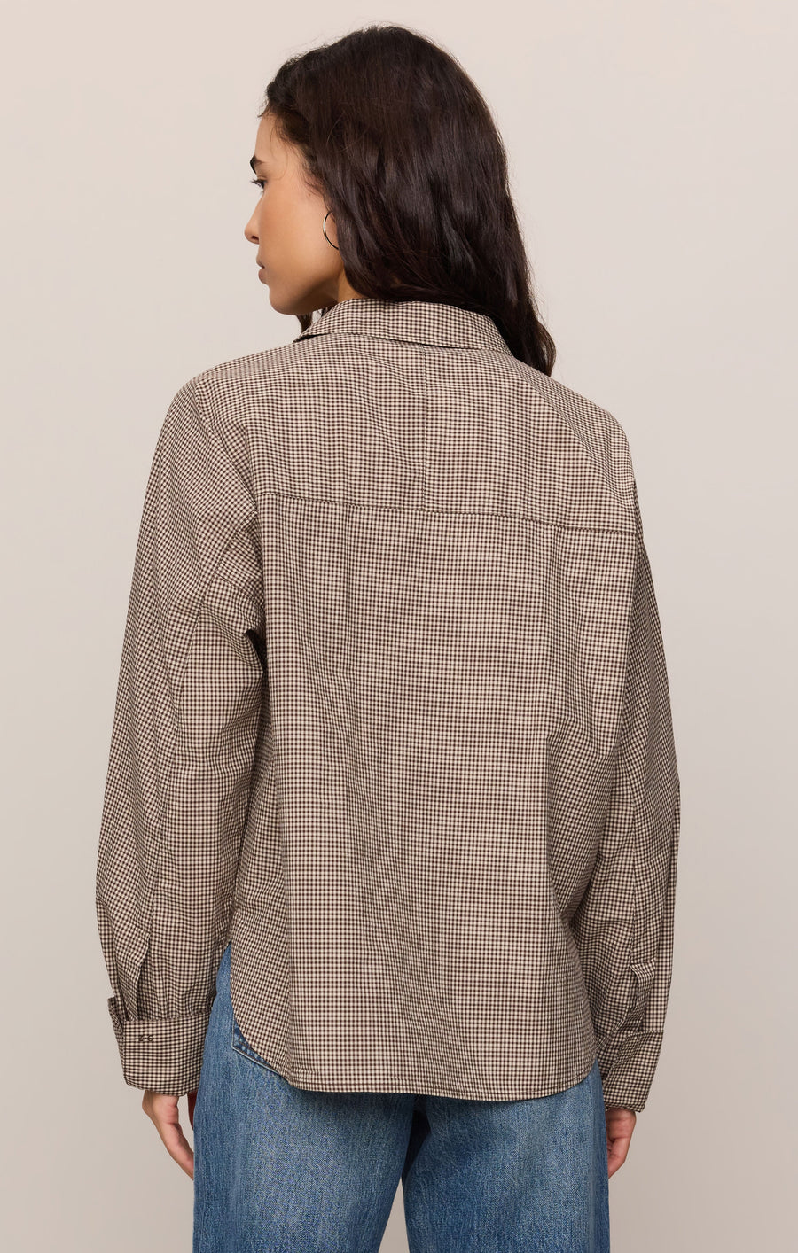 Savelo On Duty Gingham Button Up Shirt