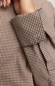 Savelo On Duty Gingham Button Up Shirt