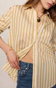 Savelo Golden Haven Stripe Button Up