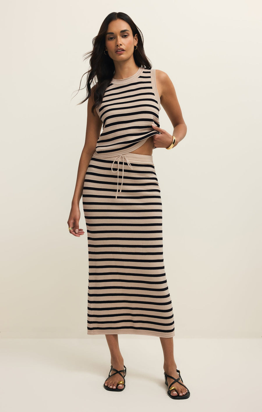Savelo Emori Striped Muscle Tank