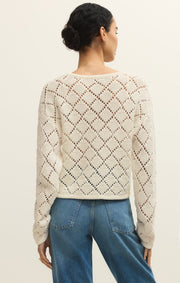 Savelo Hullen Diamond Crochet Sweater