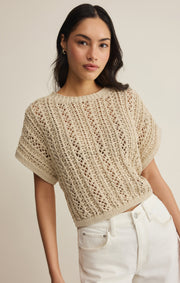 Savelo Ballast Crochet Sweater Top