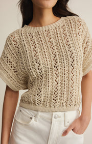 Savelo Ballast Crochet Sweater Top