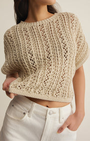 Savelo Ballast Crochet Sweater Top