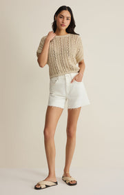 Savelo Ballast Crochet Sweater Top