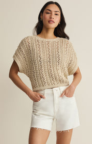 Savelo Ballast Crochet Sweater Top