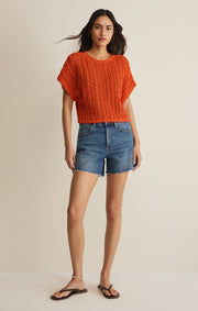 Savelo Ballast Crochet Sweater Top