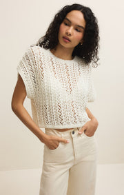 Savelo Ballast Crochet Sweater Top