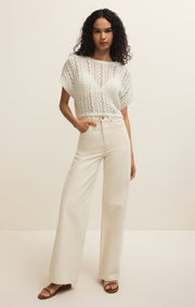 Savelo Ballast Crochet Sweater Top