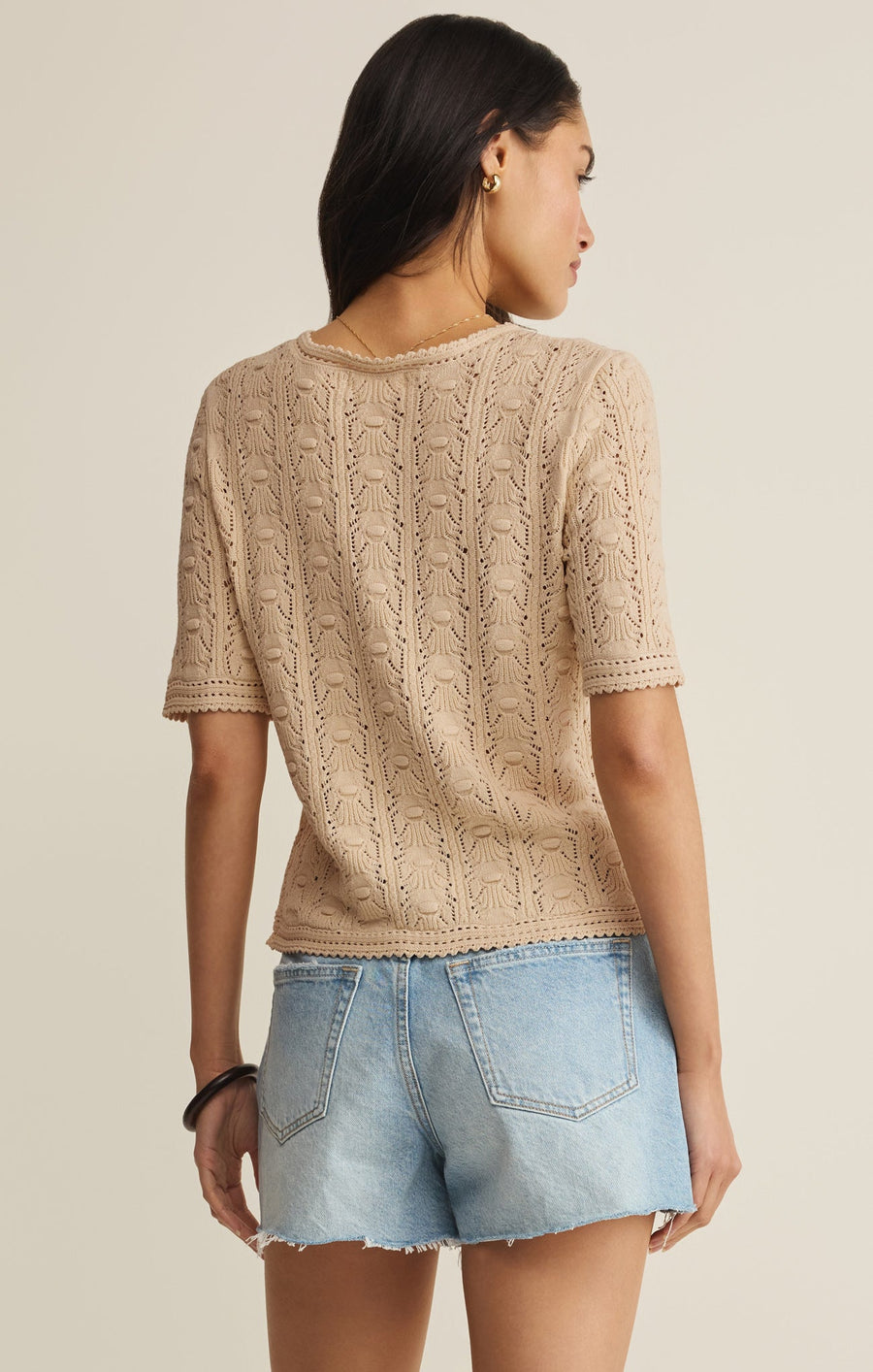 Savelo Adria Pointelle Cardigan