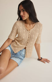 Savelo Adria Pointelle Cardigan
