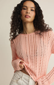 Savelo Upland Crochet Sweater Top