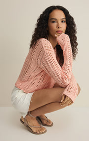 Savelo Upland Crochet Sweater Top