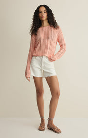 Savelo Upland Crochet Sweater Top