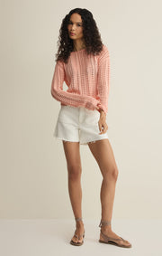 Savelo Upland Crochet Sweater Top