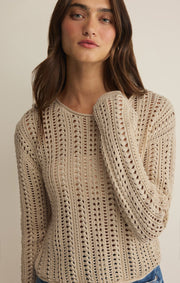 Savelo Upland Crochet Sweater Top