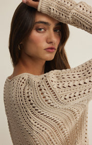 Savelo Upland Crochet Sweater Top