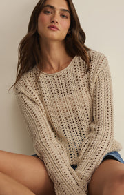 Savelo Upland Crochet Sweater Top