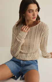 Savelo Upland Crochet Sweater Top