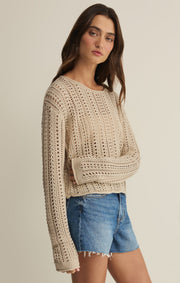 Savelo Upland Crochet Sweater Top