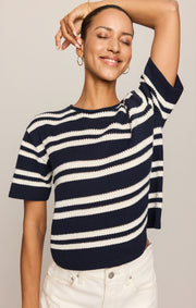 Savelo Prado Stripe Sweater Top