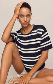 Savelo Prado Stripe Sweater Top