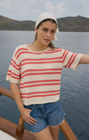 Savelo Prado Stripe Sweater Top