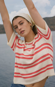 Savelo Prado Stripe Sweater Top