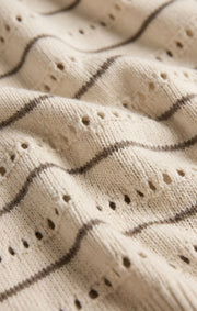 Savelo Darby Stripe Pointelle Sweater