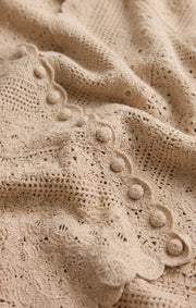 Savelo Cressa Cropped Crochet Cardigan