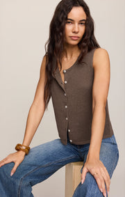 Savelo Syd Linen Knit Tank Vest