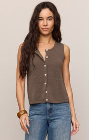 Savelo Syd Linen Knit Tank Vest