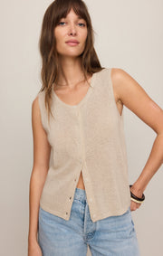 Savelo Syd Linen Knit Tank Vest