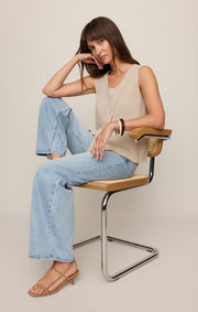 Savelo Syd Linen Knit Tank Vest