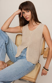 Savelo Syd Linen Knit Tank Vest
