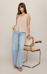 Savelo Syd Linen Knit Tank Vest