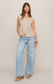 Savelo Syd Linen Knit Tank Vest