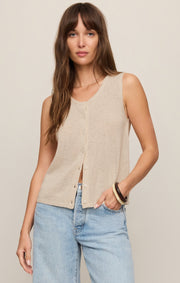 Savelo Syd Linen Knit Tank Vest
