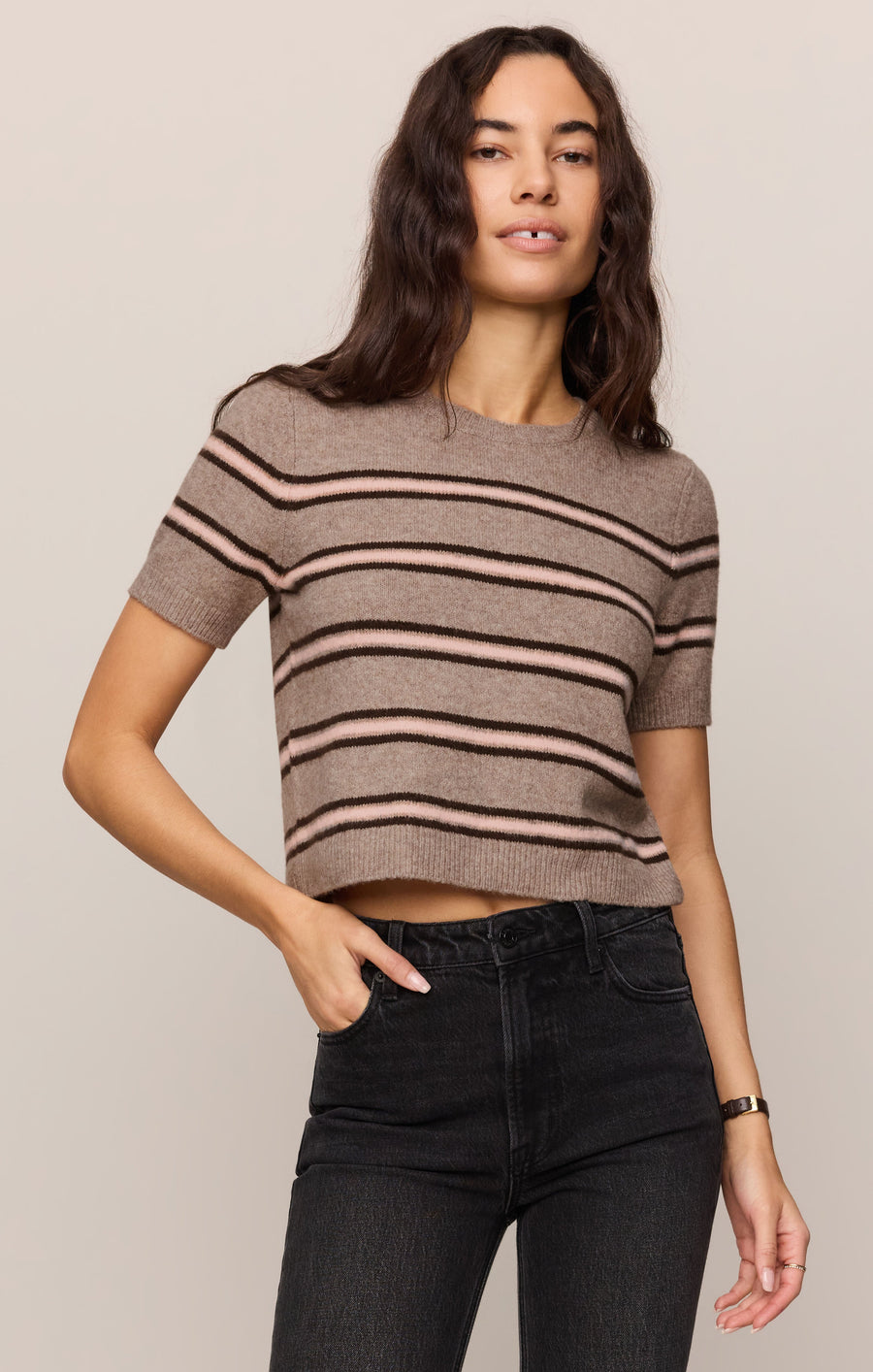 Savelo Gatewood Stripe Sweater Tee