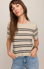 Savelo Gatewood Stripe Sweater Tee
