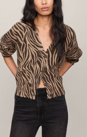 Savelo All The Wild Zebra Cardigan