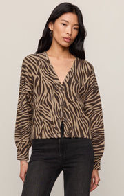 Savelo All The Wild Zebra Cardigan