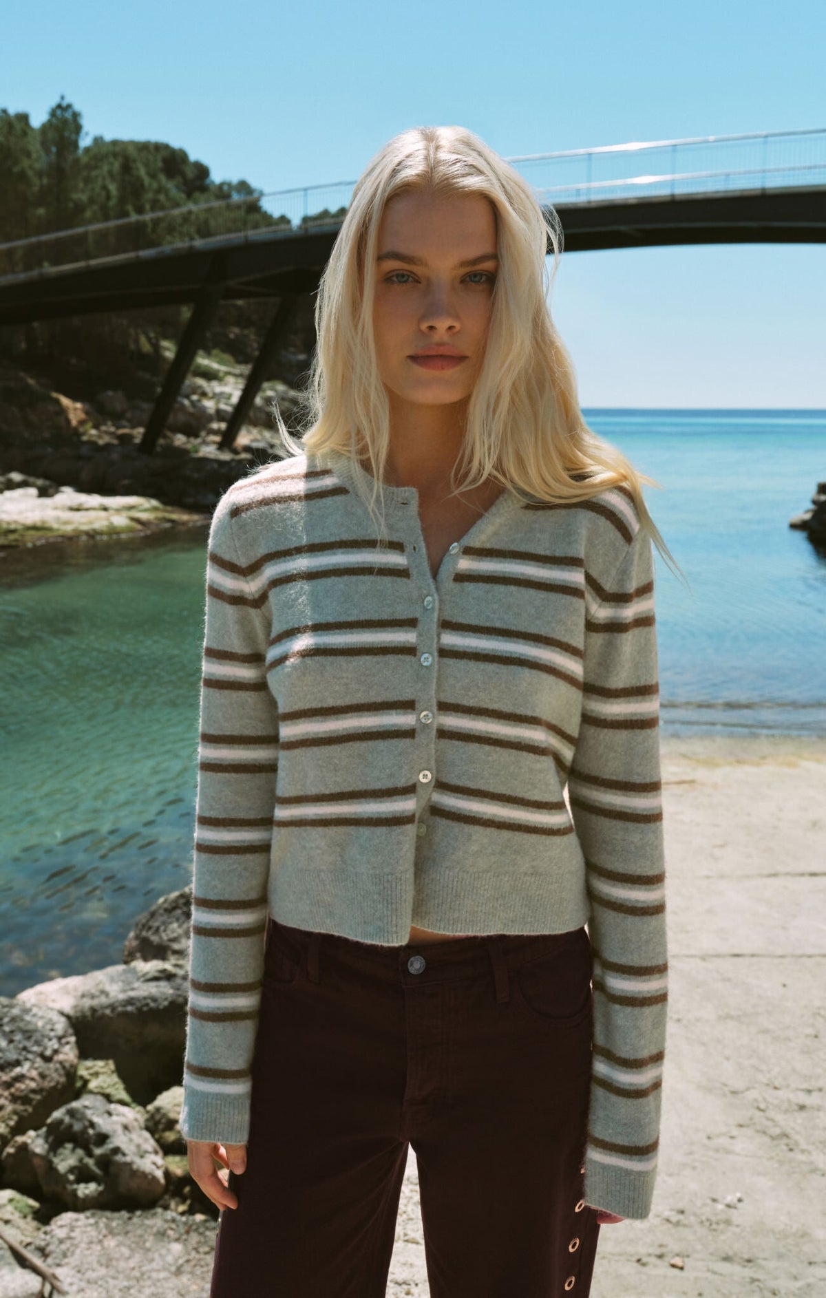 Savelo Medina Cozy Stripe Cardigan