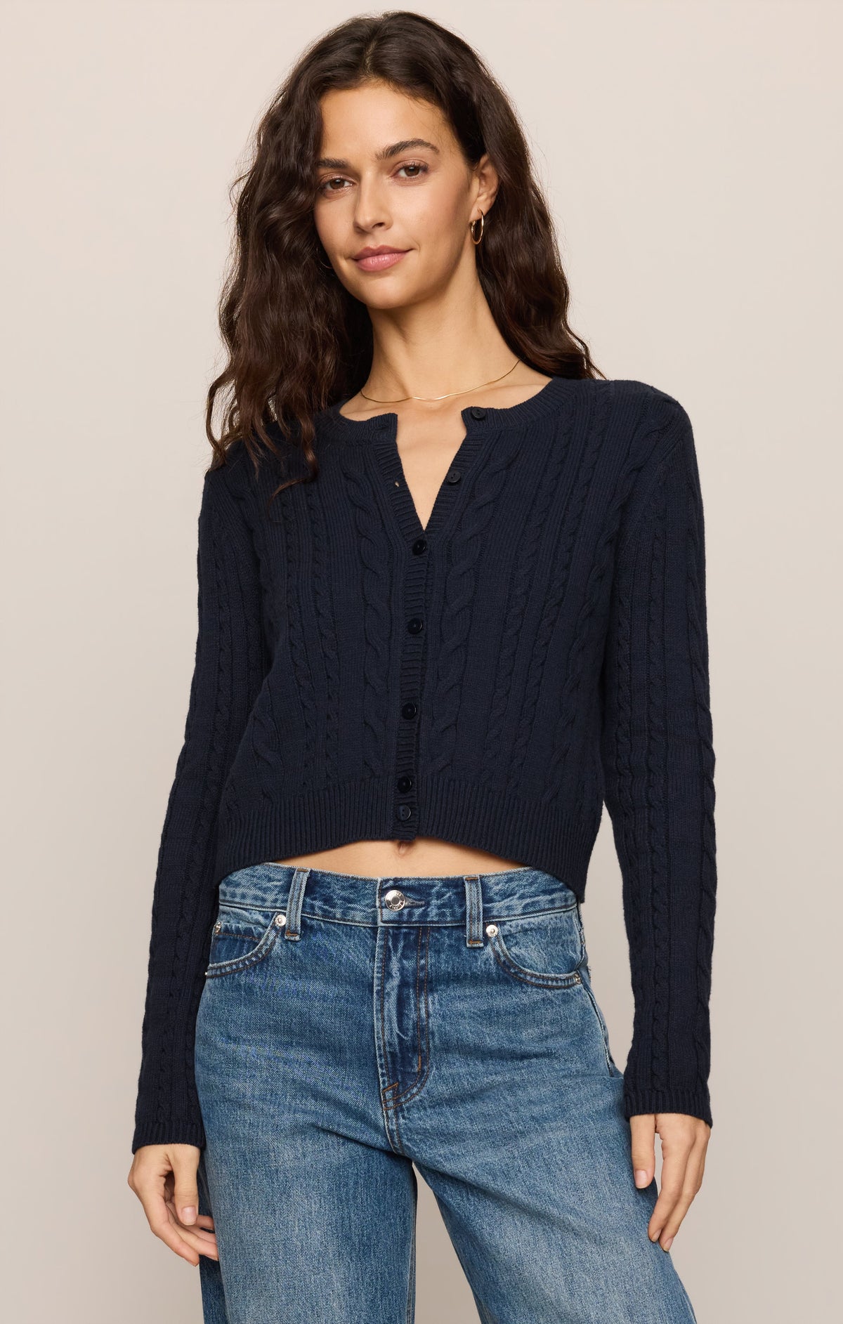 Savelo Cera Cable Long Sleeve Cardigan