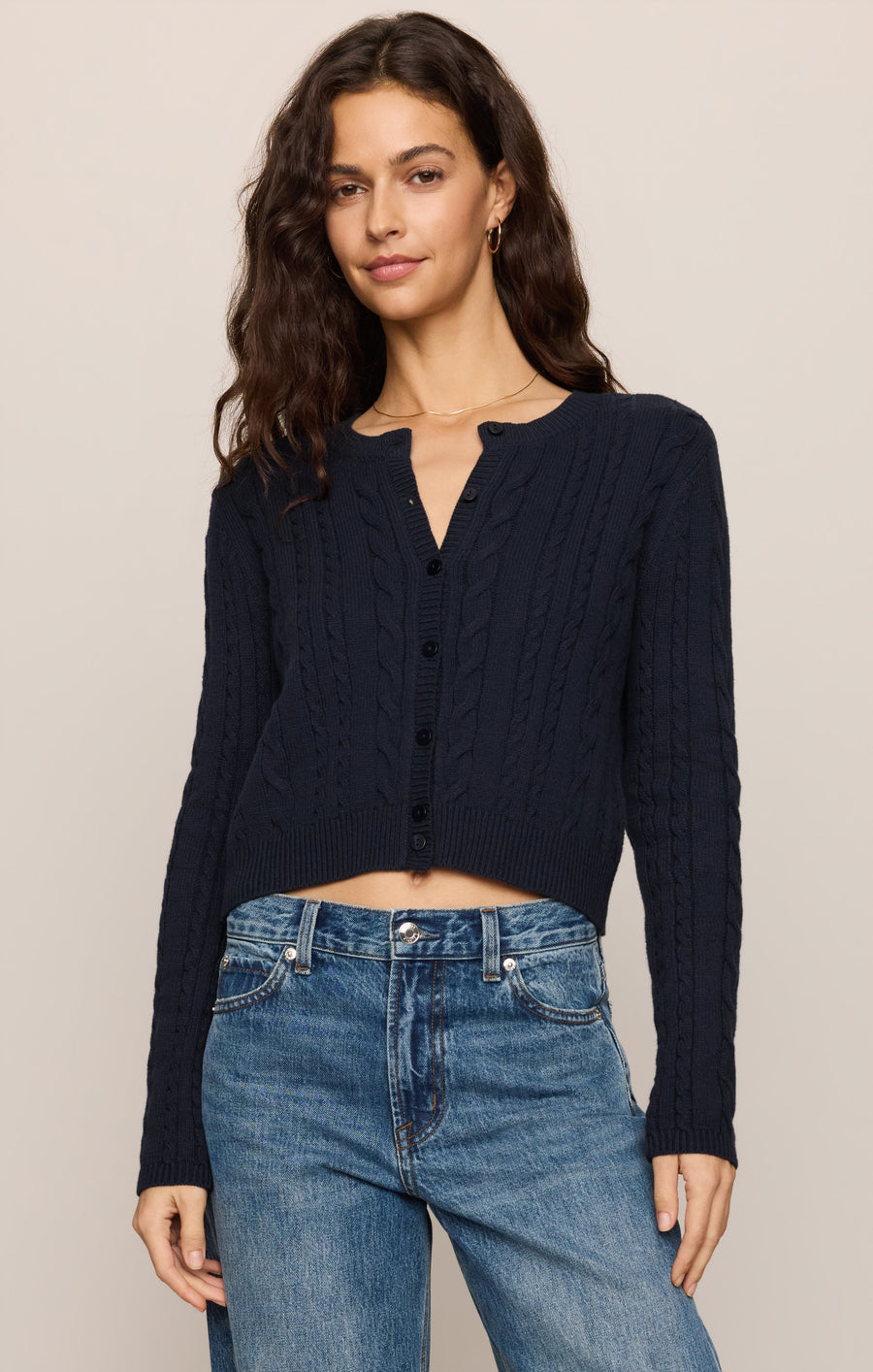 Savelo Cera Cable Long Sleeve Cardigan