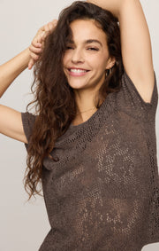 Savelo Waverton Crochet Sweater Tee