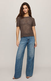 Savelo Waverton Crochet Sweater Tee